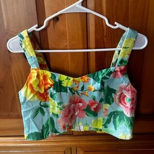 Farm Rio - colorful top cropped NWT!
